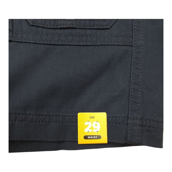 Lee Mens River Navy Cargo Shorts Size 29 100% Cotton LIghtweight - Picture 10 of 12